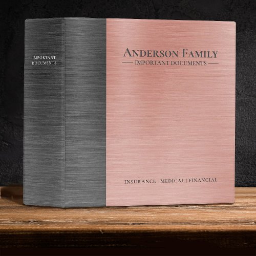 Important Family Documents Estate Planning Binder