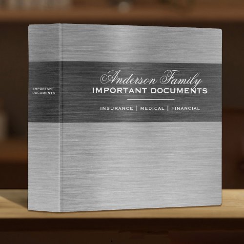 Important Family Documents Estate Planning Binder