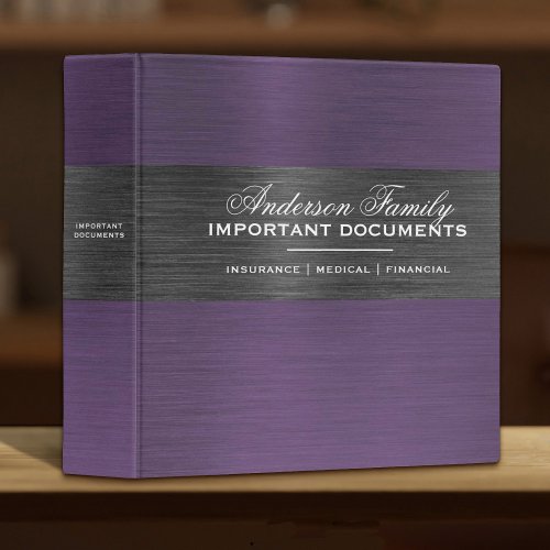 Important Family Documents Estate Planning Binder