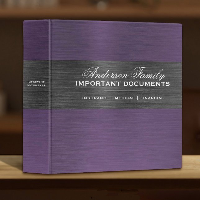 Important Family Documents Estate Planning Binder (An elegant important documents binder for organizing your families important papers.)