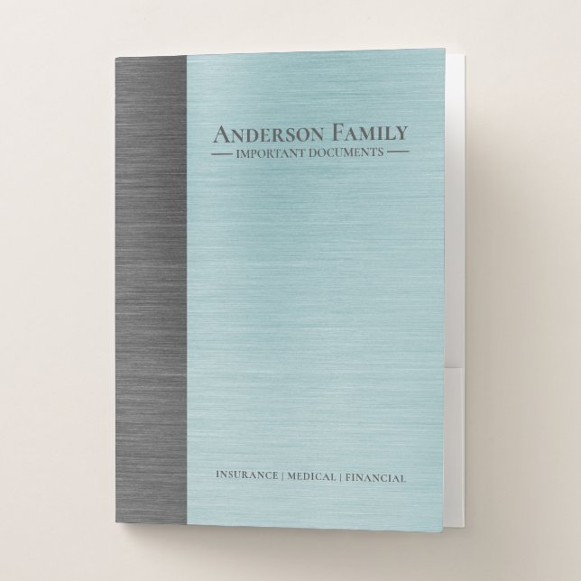 Important Family Documents Estate Planning Binder Pocket Folder (Front)