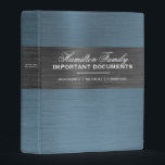 Important Family Documents Estate Planning Mini Binder<br><div class="desc">A classy navy blue estate planning mini binder to store your important family documents. Designed for you by Blackberry Boulevard.</div>