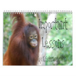 Important Lessons For Children By Krista Orangutan Calendar at Zazzle
