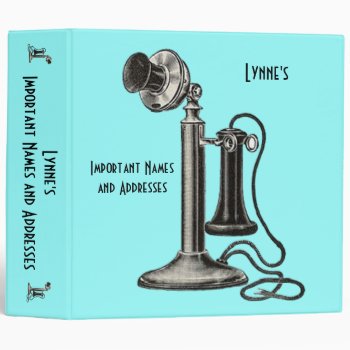 Important Names And Address Book 3 Ring Binder by Lynnes_creations at Zazzle