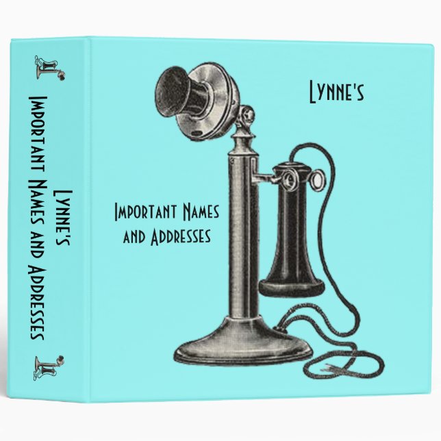 Important Names and Address book 3 Ring Binder (Front/Spine)