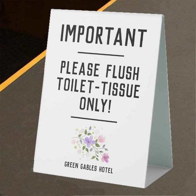 Important Notice - Flush Toilet Tissue Table Tent (Creator Uploaded)