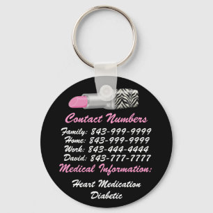 Important Phone Numbers Keychain by SRF
