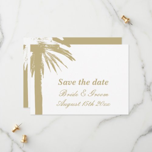 Important save the date palm beach wedding cards