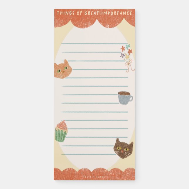 Important Things Notepad by Felix + Easel (Front)
