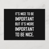 Important To Be Nice Quote