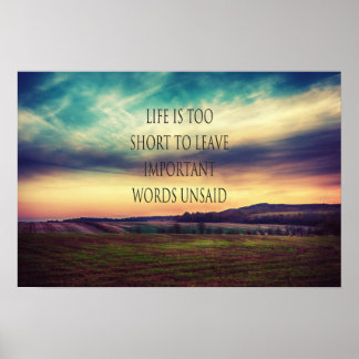 Important Words landscape Poster