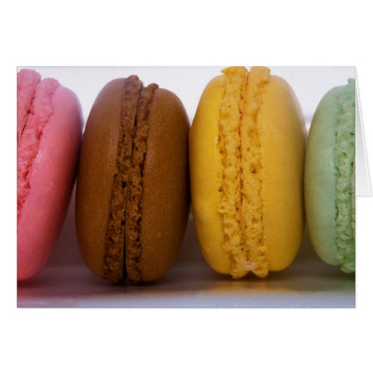 Imported gourmet French macarons (macaroons) Cards (Front Horizontal)
