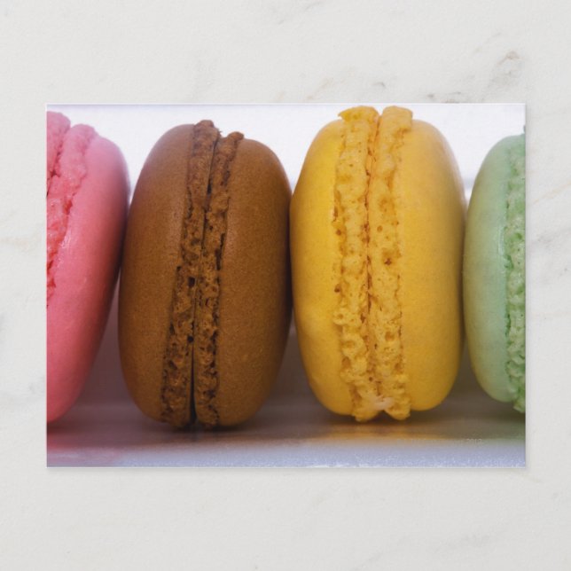 Imported gourmet French macarons (macaroons) Postcard (Front)