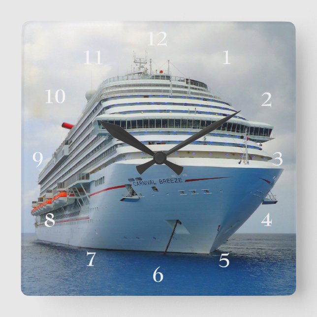 Imposing Bow Square Wall Clock (Front)