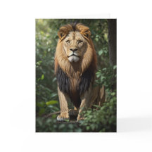 Imposing Lion in the Jungle | Card