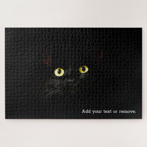 IMPOSSIBLE 1 black cat against black background Jigsaw Puzzle