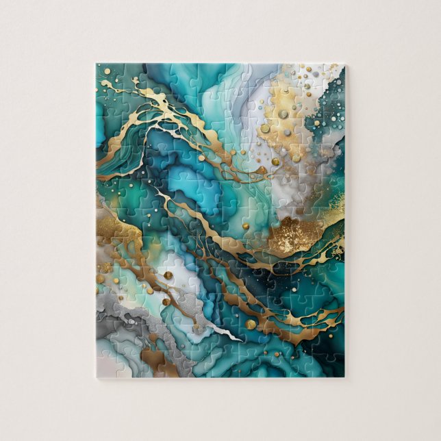 Impossible abstract marble jigsaw puzzle (Vertical)