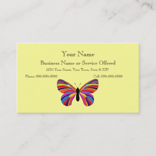 Customizable Impossible Butterfly Business Card Templates
