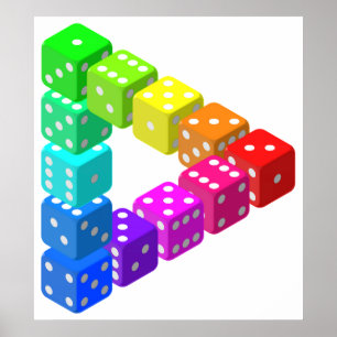 Impossible Dice Triangle Poster