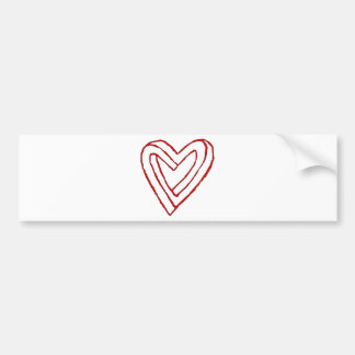 Impossible Heart Optical Illusion Bumper Sticker