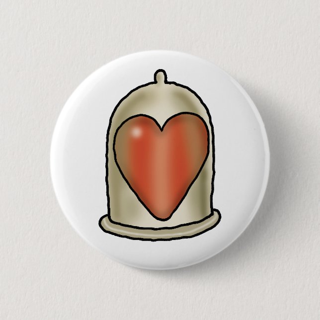 Impossible Love - Love Condom Pinback Button (Front)