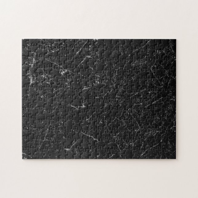 Impossible puzzle black marble jigsaw puzzle | Zazzle