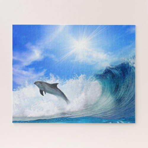 Impossible Puzzle _ Dolphin Jumping In Wave