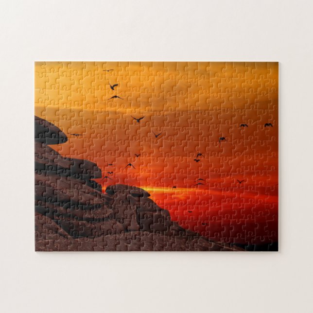 Impossible Puzzle - Sunset Birds (Horizontal)