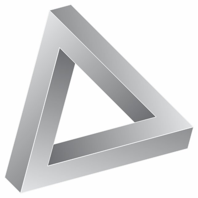 Impossible triangle statuette (Front)