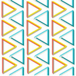 Impossible triangles geeky pattern statuette<br><div class="desc">This impossibly geeky geometric pattern is created by a series of impossible triangles. These apparent 3D shapes are a famous optical illusion, which tricks the brain into trying to make 3D sense out of a 2D image, and confusing it. This geometric pattern alternates between warmly colored and cooly colored impossible...</div>
