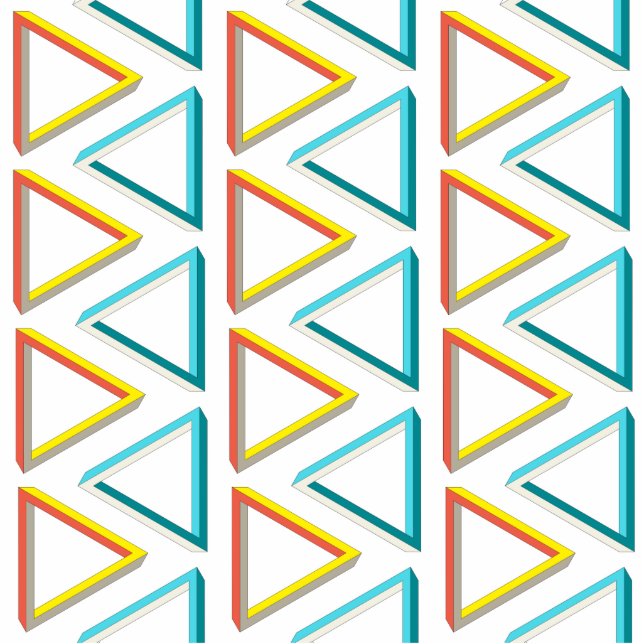 Impossible triangles geeky pattern statuette (Front)