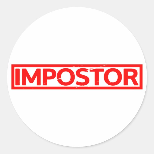 Impostor Stamp Classic Round Sticker (Front)