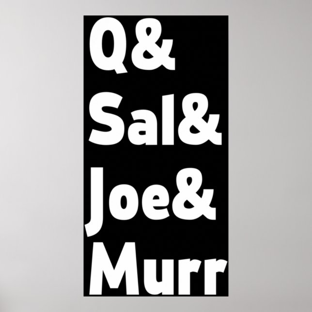 Impractical Jokers Line-Up Font 2 White Text Poster (Front)