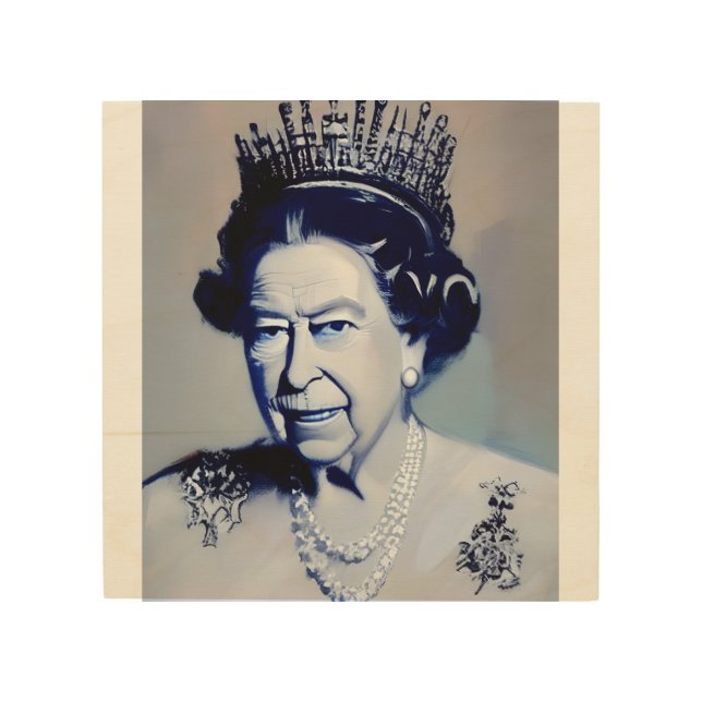 Impresión Acrílica Impresión En Metal Queen Elizab Wood Wall Art (Front)