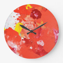 'Impress Me' Colorful Abstract Art Clock