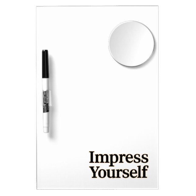 Impress yourself dry erase board and mini mirror (Front)