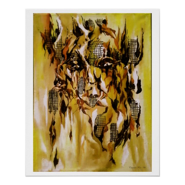 "Impression of Masked Model",  Glossy Poster (Front)