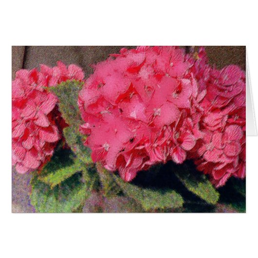 Impression Pink Flowers Cards (Front Horizontal)