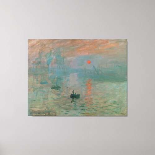 Impression Soleil Levant by Claude Monet 1872 Canvas Print