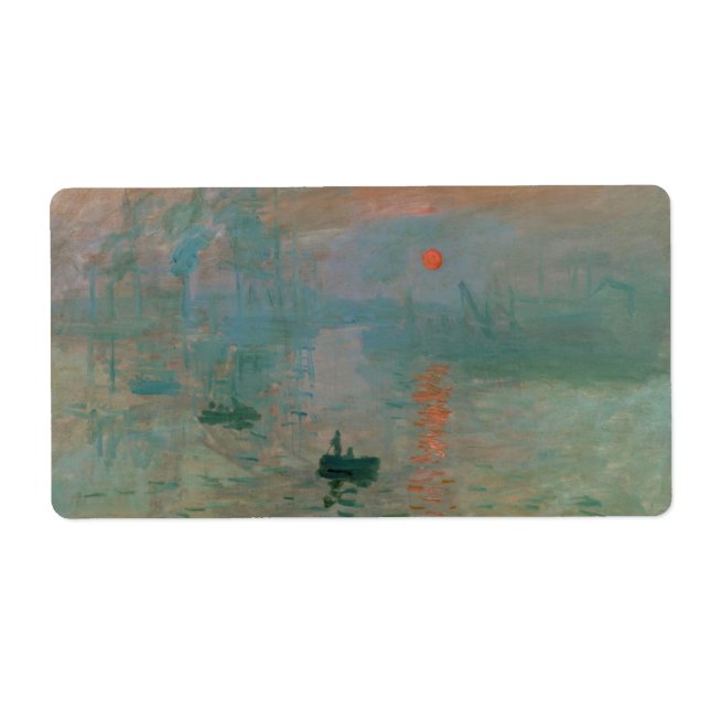 Impression, Soleil Levant by Claude Monet 1872 Label (Front)