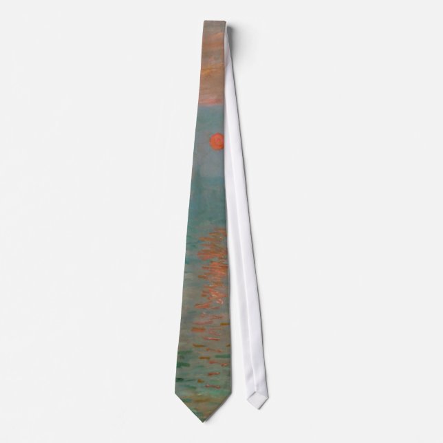 Impression, Soleil Levant by Claude Monet 1872 Neck Tie (Front)