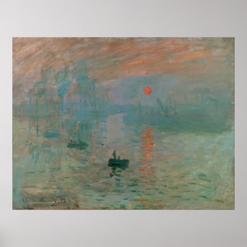 Impression Soleil Levant by Claude Monet 1872 Poster