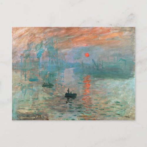 Impression Sunrise 1872 Claude Monet Postcard
