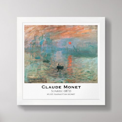 Impression Sunrise by Claude Monet Framed Art