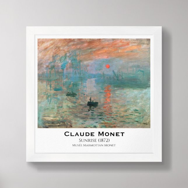 Impression Sunrise by Claude Monet Framed Art (Framed Front)