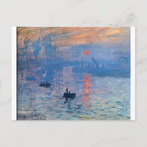 Impression sunrise by Claude Monet Postcard