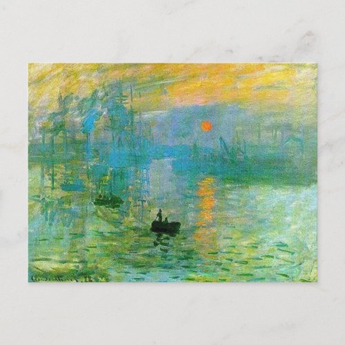 Impression Sunrise by Claude Monet Postcard