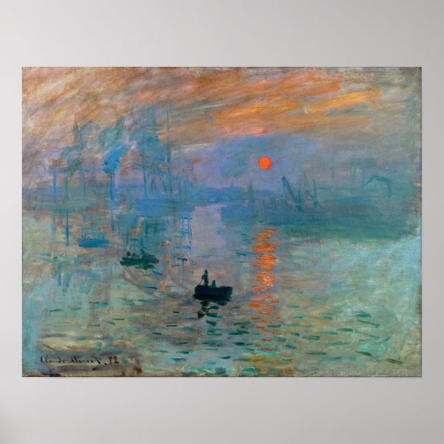 Impression Sunrise by Claude Monet Poster (Front)