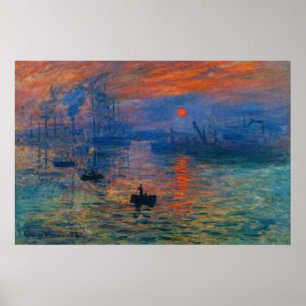 Impression, sunrise by Claude Monet Poster
