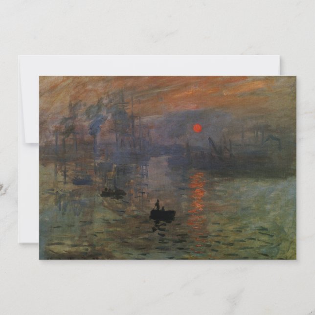 Impression Sunrise by Claude Monet, Vintage Art (Front)